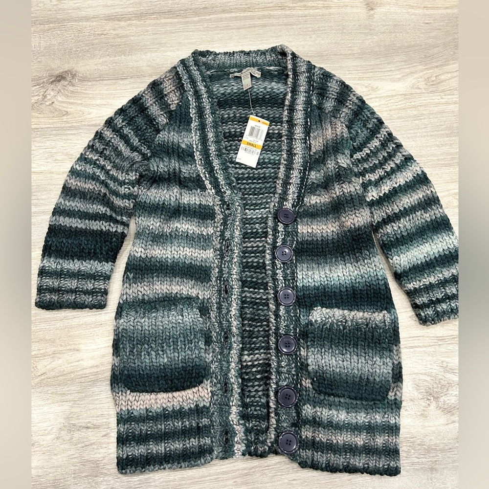 NWT American Rag Venice Knitted Cardigan Olive Dark Green women Small